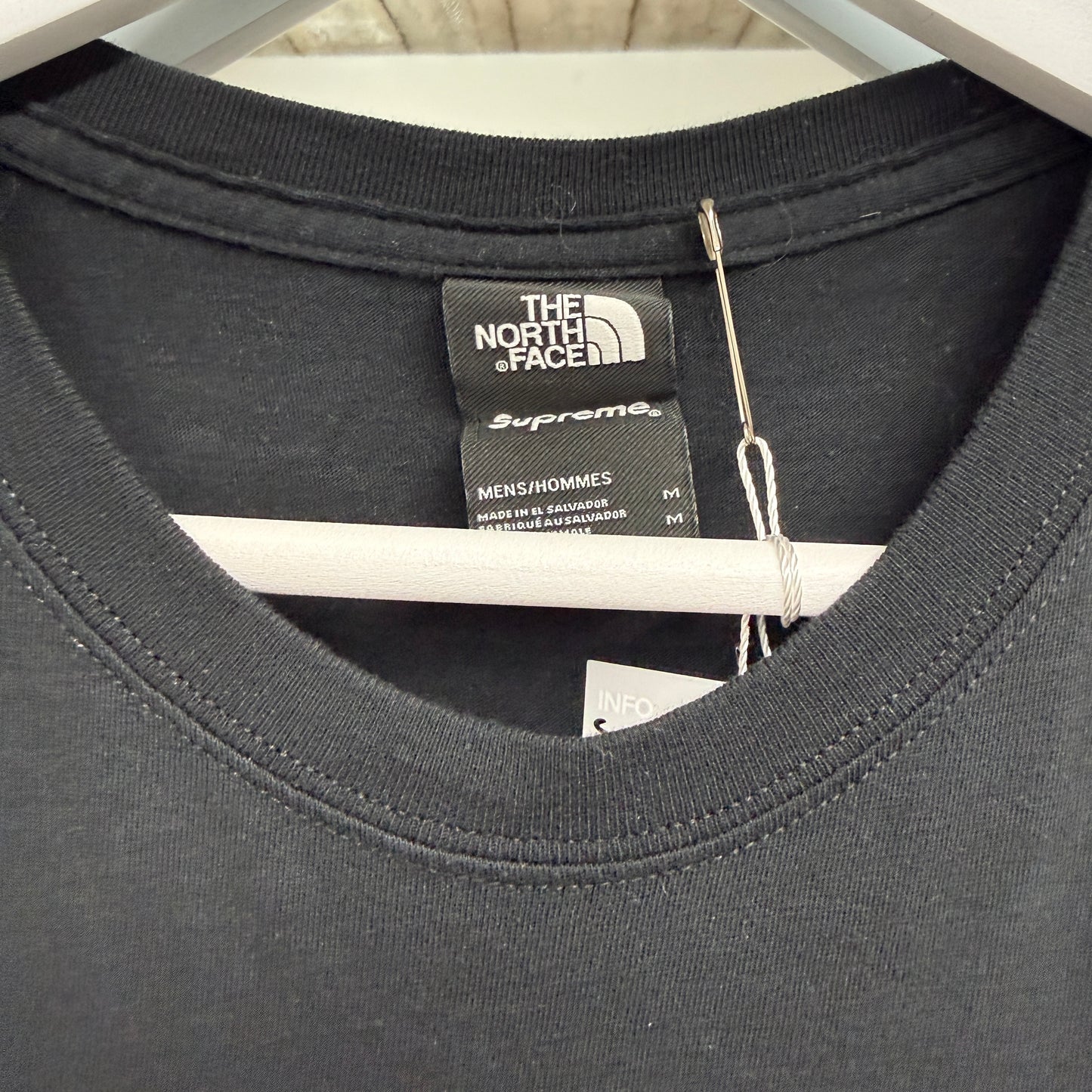 Supreme x The North Face Logo T-shirt 'Black/Red'