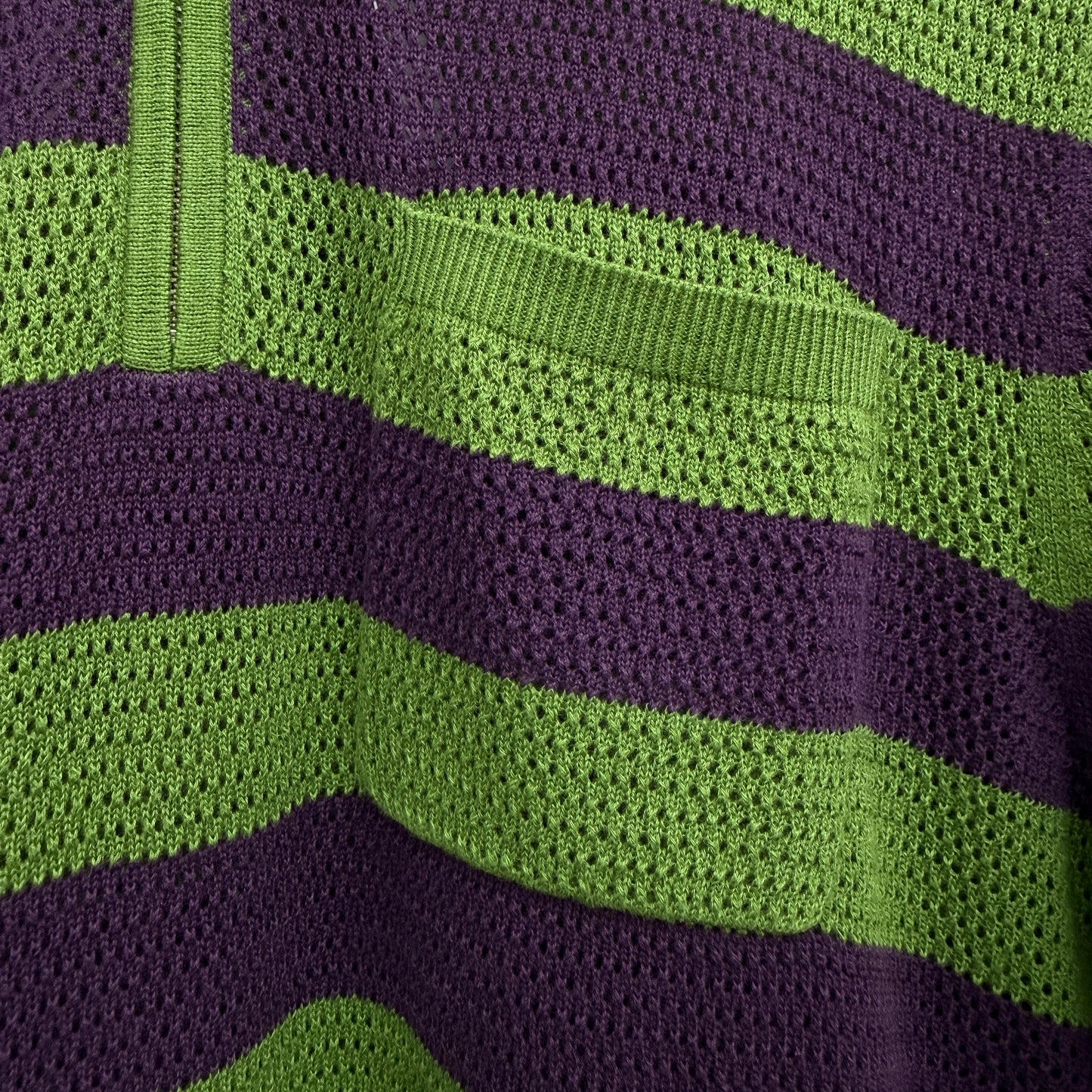 Palace Stripe Mesh Polo 'Green/Purple'