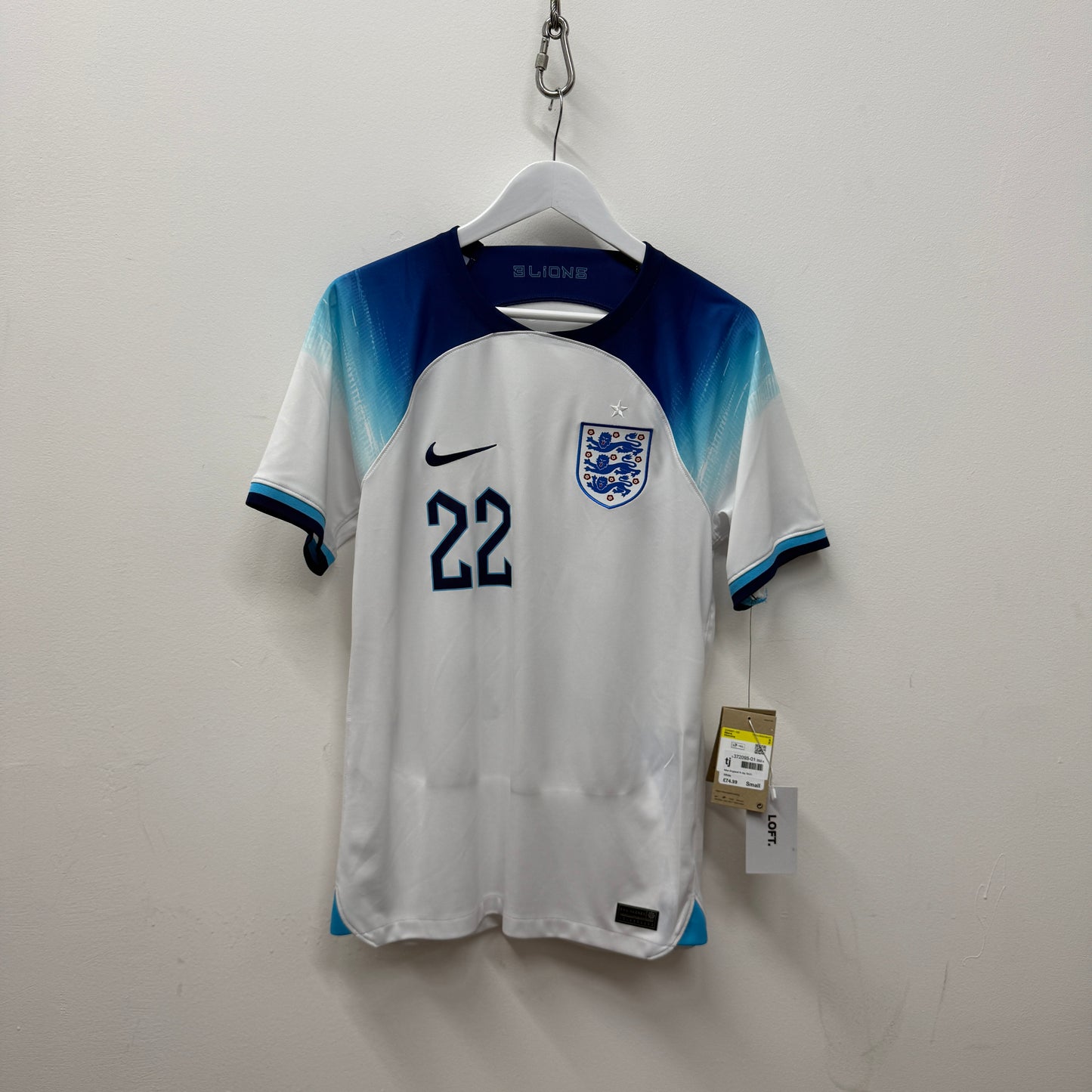 Nike England 22/23 Home Kit Bellingham Small