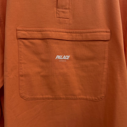 Palace Quarter Zip Washed Funnel 'Orange' FW23