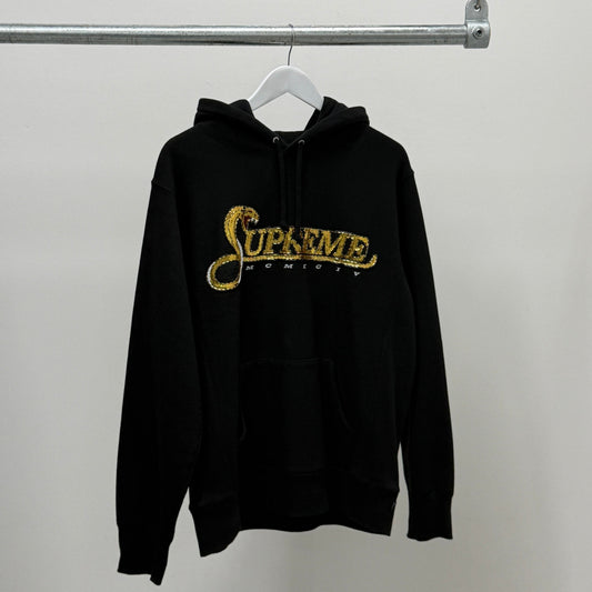 Supreme Sequin Viper Hooded Sweatshirt 'Black/Gold'