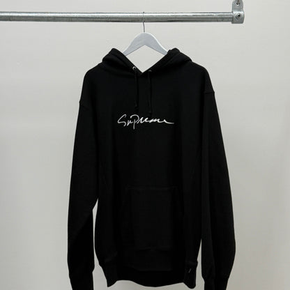 Supreme Classic Script Hooded Sweatshirt 'Black'