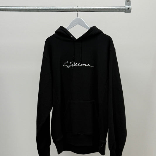 Supreme Classic Script Hooded Sweatshirt 'Black'