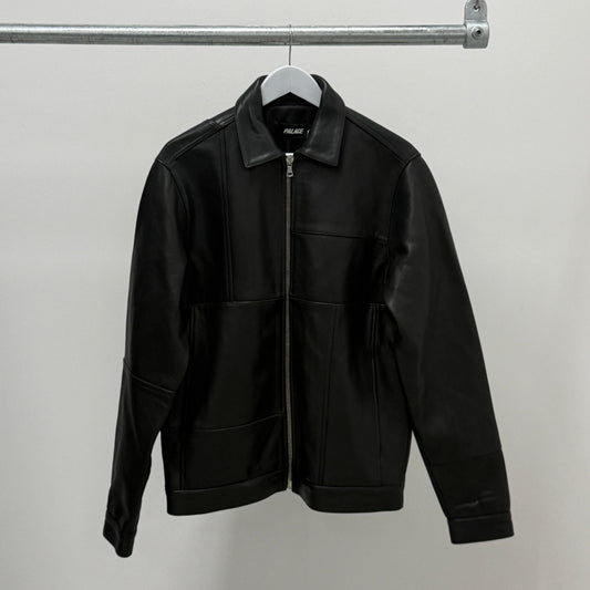 Palace Panelled Leather Jacket 'Black'