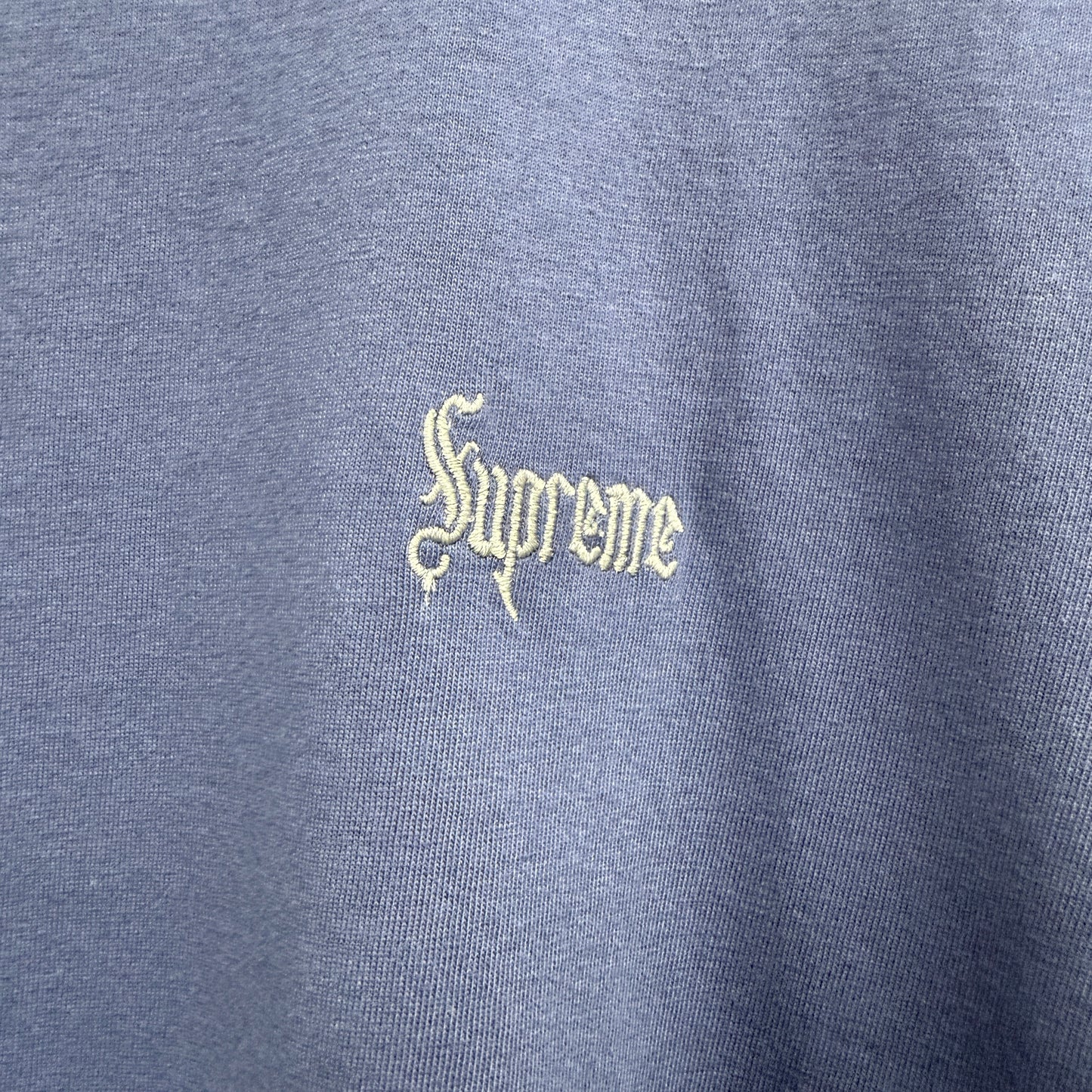 Supreme Classic Script Washed T-Shirt 'Navy'