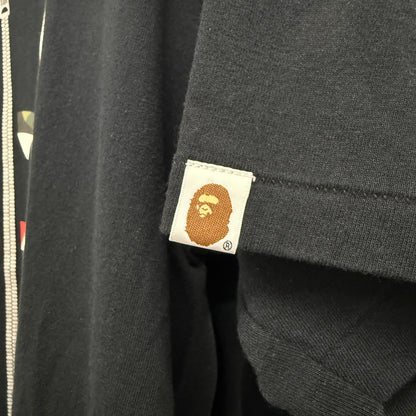 Bape Shark Zip Up T-Shirt 'Black'