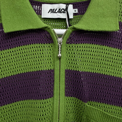 Palace Stripe Mesh Polo 'Green/Purple'