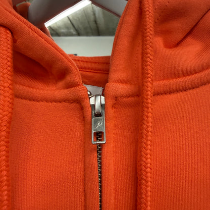 Palace Outline Arch Zip Hooded Sweatshirt 'Orange'