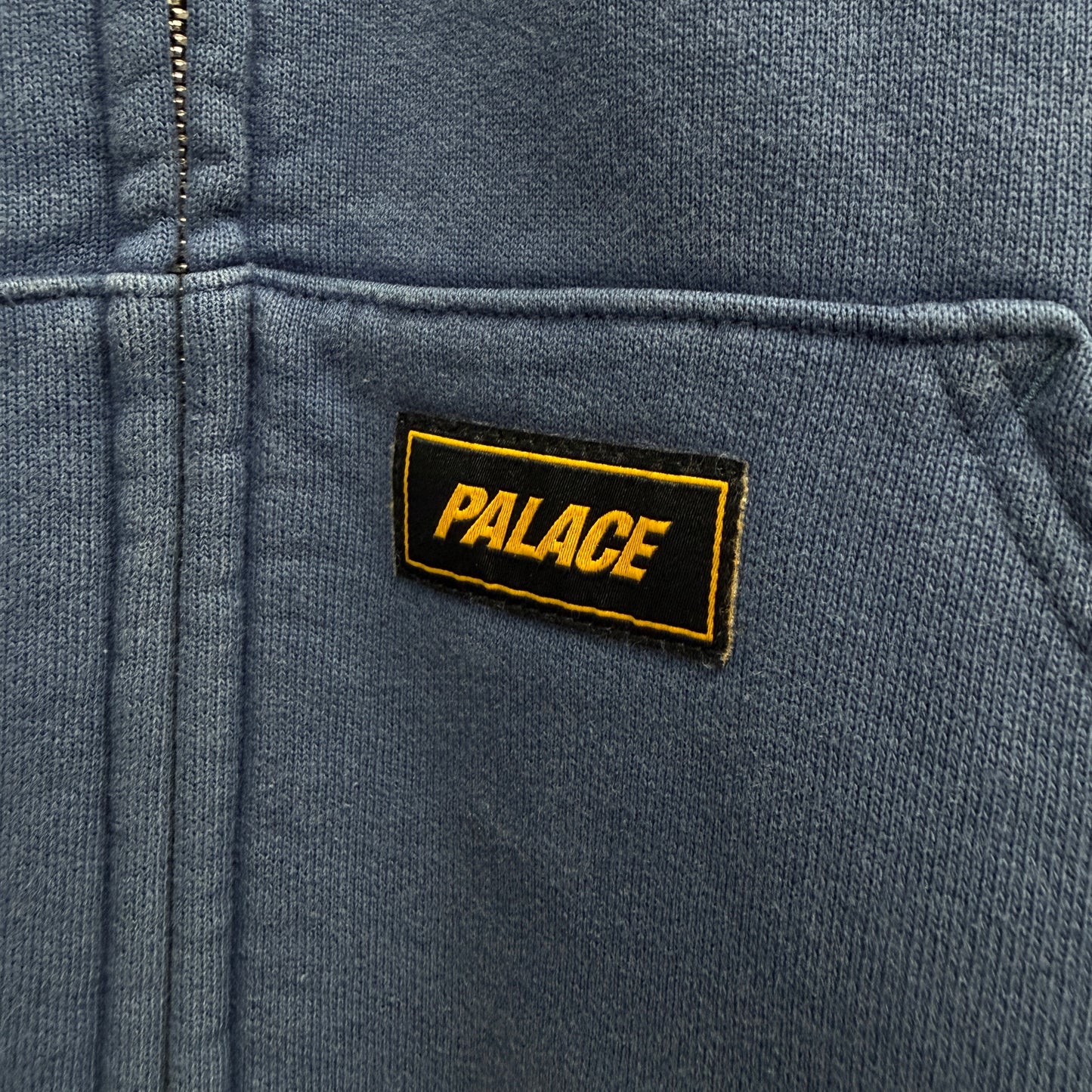 Palace Triple Stitch Zip Hood 'Navy'