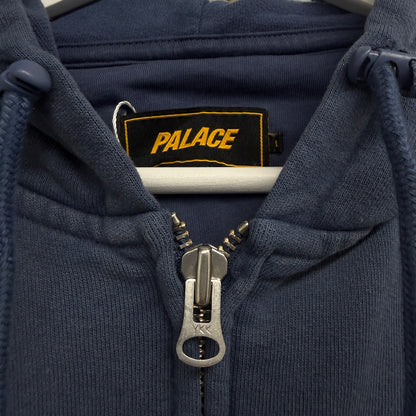 Palace Triple Stitch Zip Hood 'Navy'