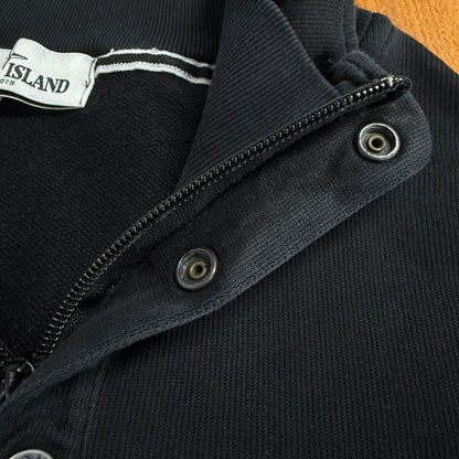 Stone Island Cotton Quarter Zip - Black