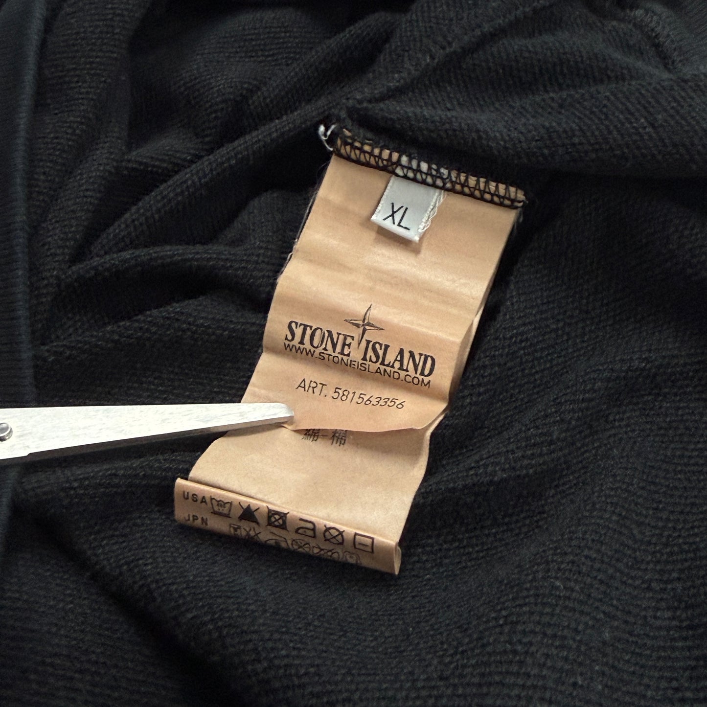 Stone Island Cotton Quarter Zip - Black