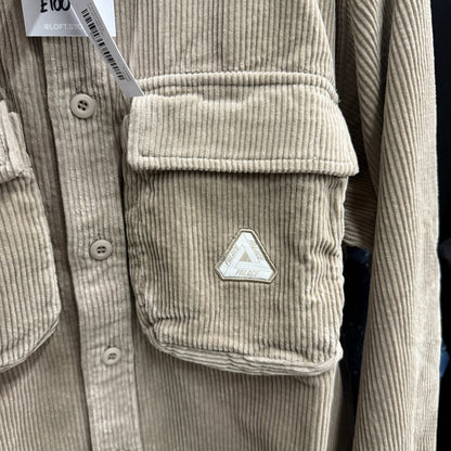 Palace Cargo Cord Shirt 'Stone'