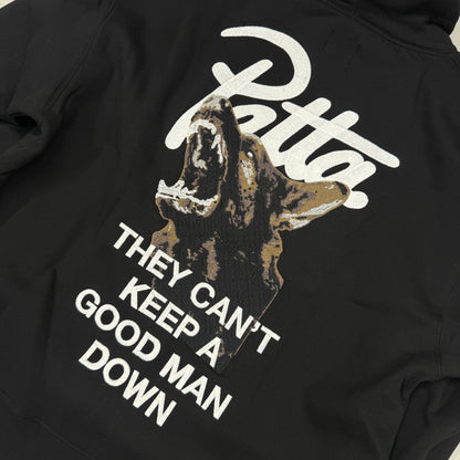 Patta Bark Boxy Hooded Sweater 'Black'