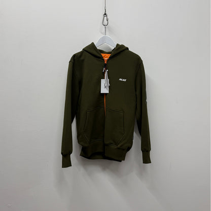 Palace Reversible Vest Hood 'Green and Orange'