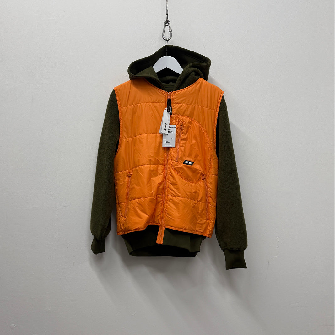 Palace Reversible Vest Hood 'Green and Orange'