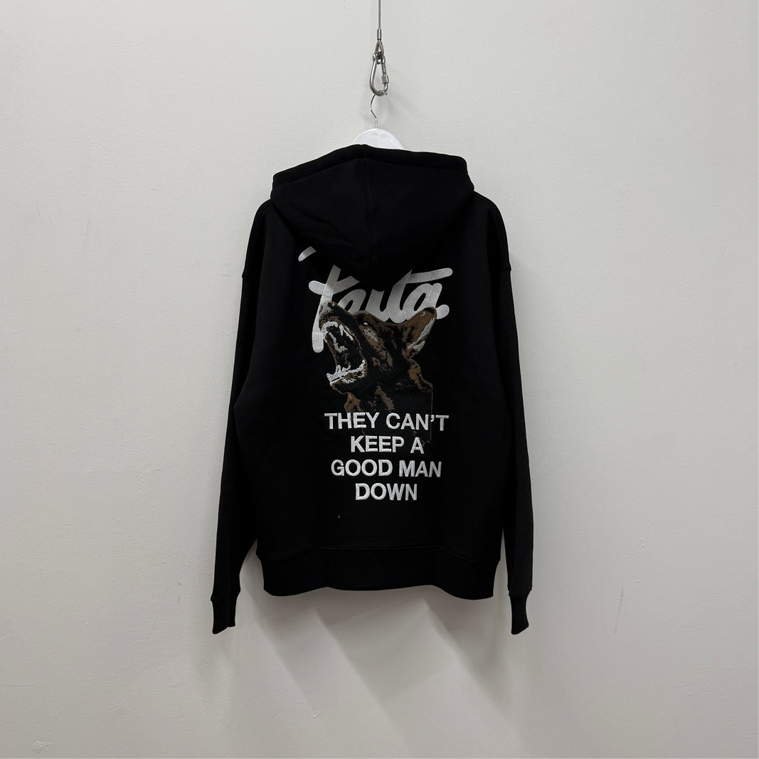 Patta Bark Boxy Hooded Sweater 'Black'