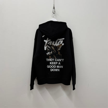 Patta Bark Boxy Hooded Sweater 'Black'