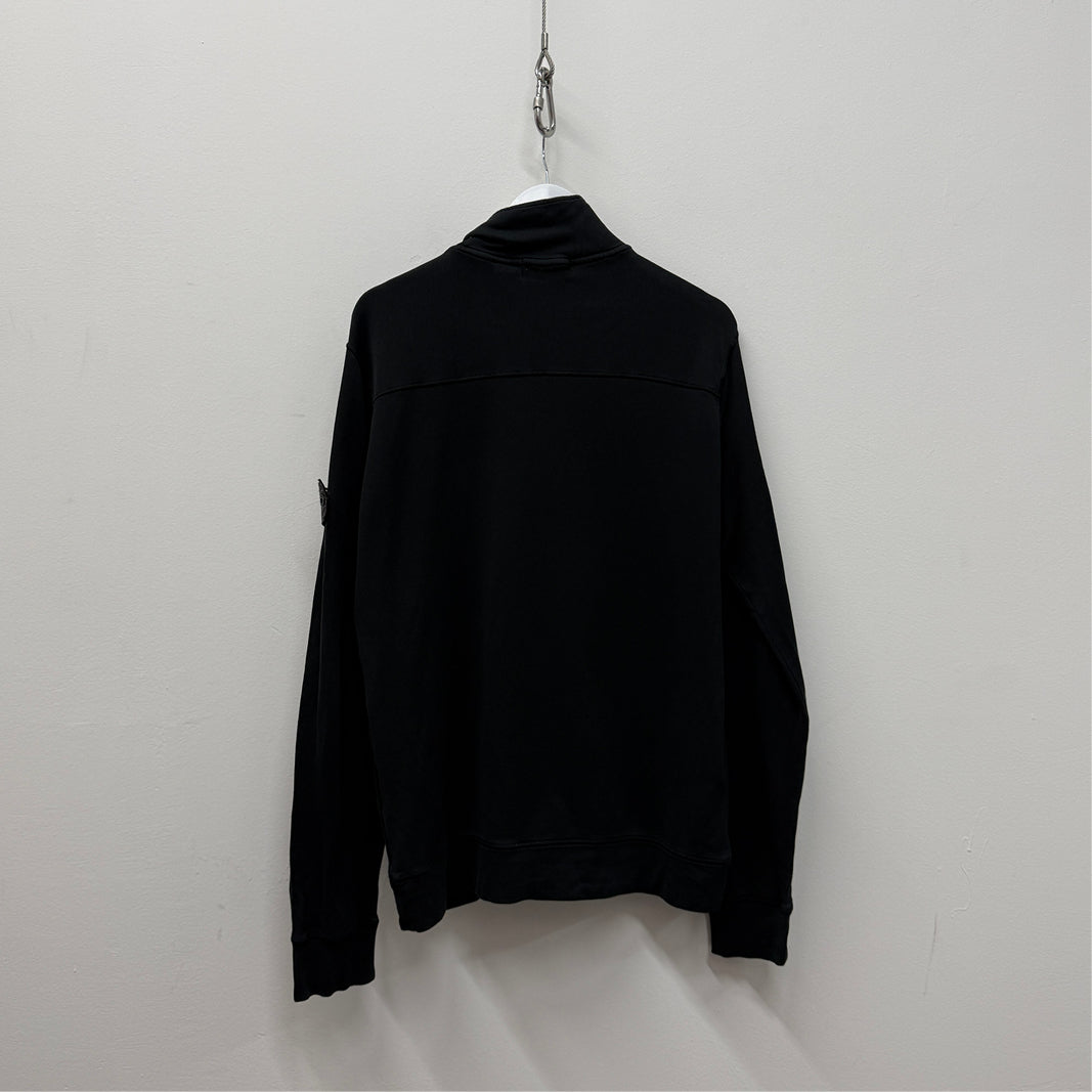 Stone Island Cotton Quarter Zip - Black