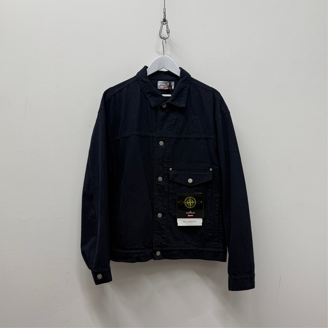 Supreme x Stone Island Bull Denim TC Jacket 'Navy'