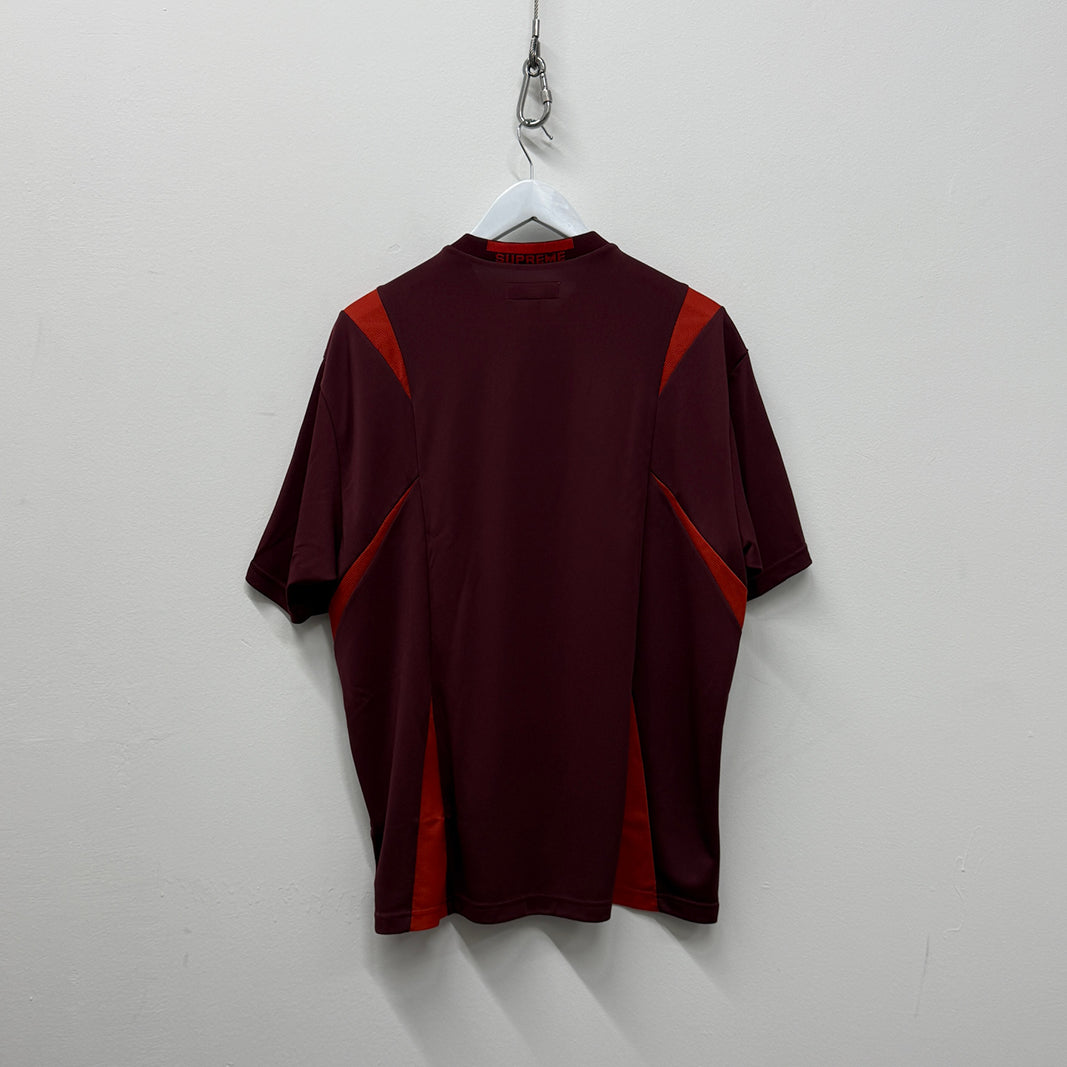 Supreme Mesh Slit Soccer Jersey 'Maroon'