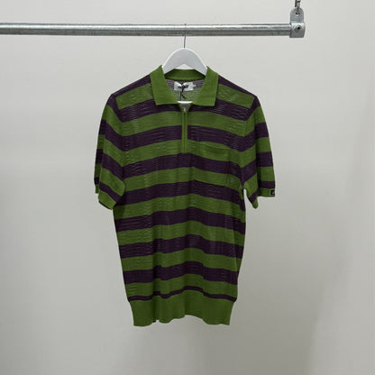 Palace Stripe Mesh Polo 'Green/Purple'