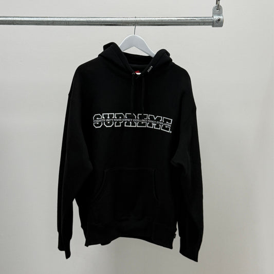 Supreme Collegiate Acronym Hooded Sweatshirt "Black'