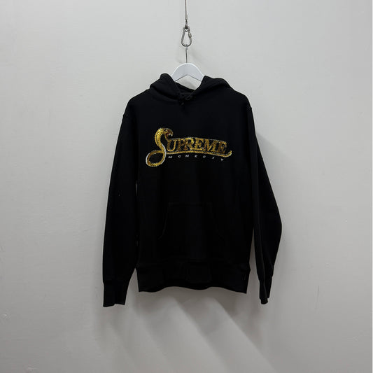 Supreme Sequin Viper Hooded Sweatshirt 'Black/Gold'